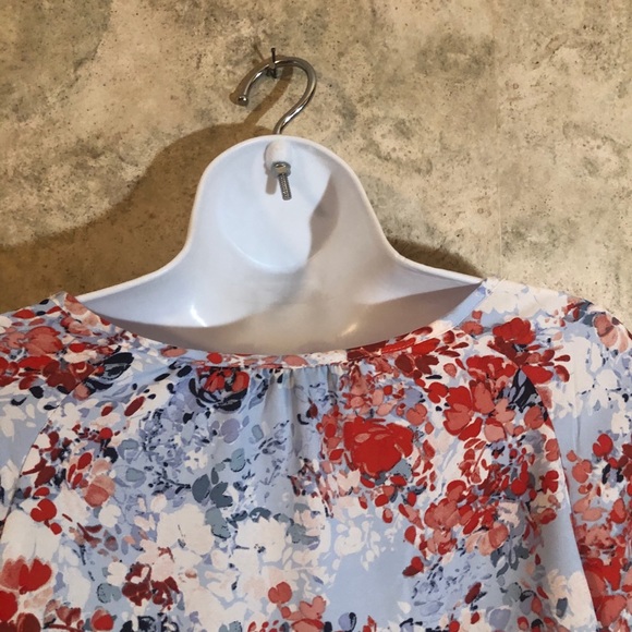 Zac & Rachel Petite Button & Tie 3/4 Blouse - Picture 11 of 12